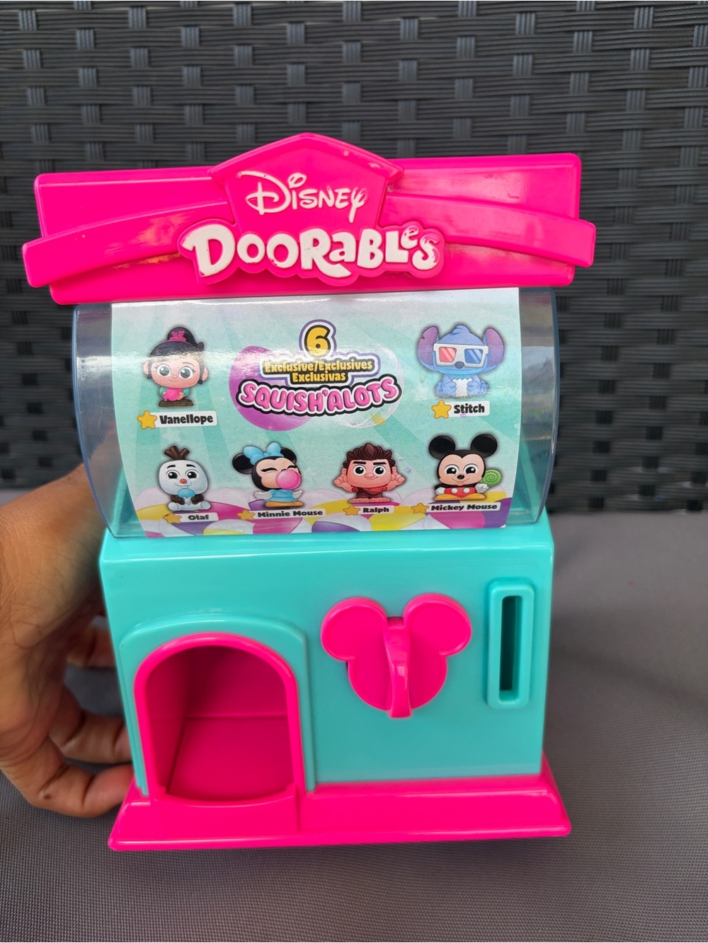 Disney Doorables Squishalots Dispenser in Hot Pink & Teal